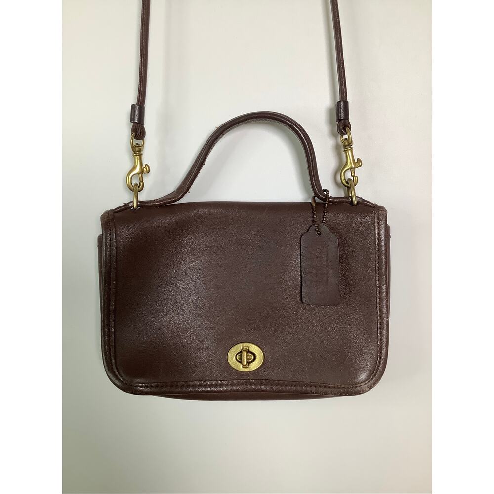 Coach Brown Mahogany Leather Casino Bag Crossbody Purse Vintage B9-5 - Picture 4 of 8